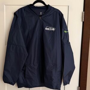 Seattle Seahawks NFL 1/4 Zip XL On -Field Jacket.